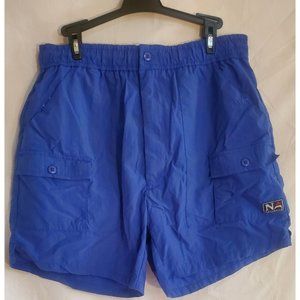Vintage Navigata By Bugle Boy Lined Swim Trunks Shorts Navy Blue Size Medium